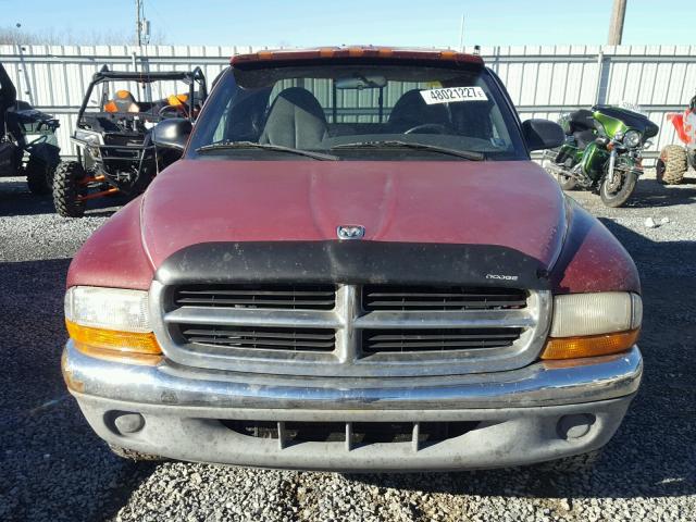 1B7GL23X4VS262836 - 1997 DODGE DAKOTA RED photo 9