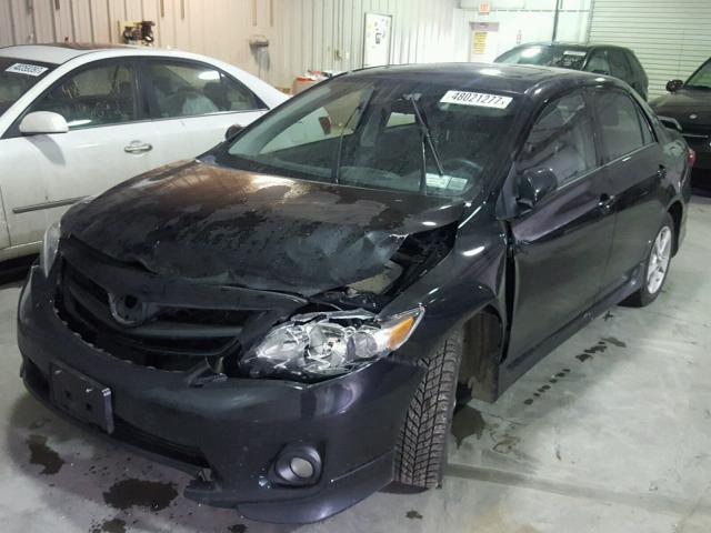 2T1BU4EE5BC749376 - 2011 TOYOTA COROLLA BA BLACK photo 2