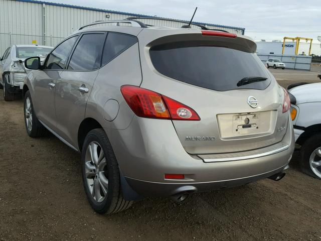 JN8AZ18W89W138649 - 2009 NISSAN MURANO S TAN photo 3