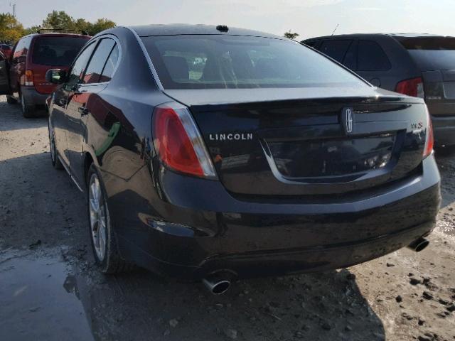 1LNHL9FT3AG612326 - 2010 LINCOLN MKS BLACK photo 3