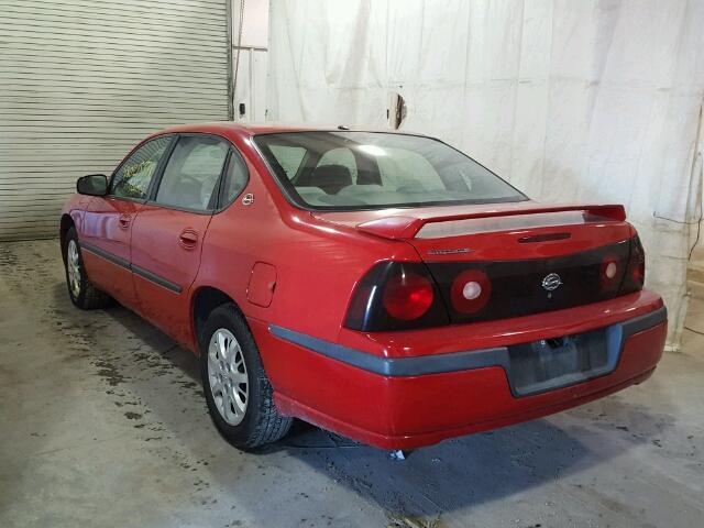 2G1WF52E449377997 - 2004 CHEVROLET IMPALA RED photo 3