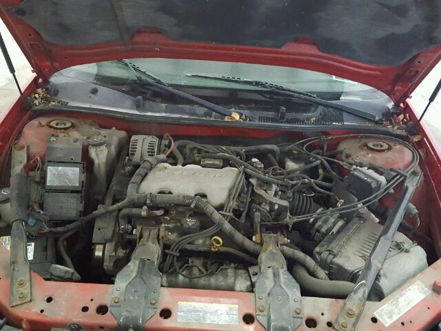 2G1WF52E449377997 - 2004 CHEVROLET IMPALA RED photo 7