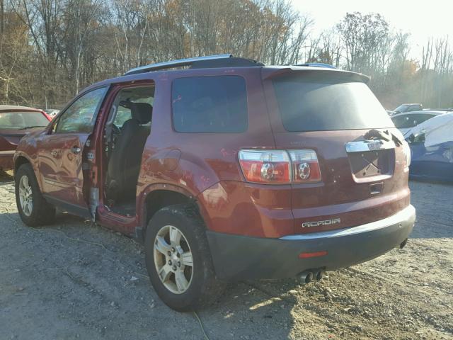 1GKER13737J122029 - 2007 GMC ACADIA SLE RED photo 3