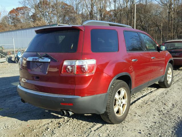 1GKER13737J122029 - 2007 GMC ACADIA SLE RED photo 4