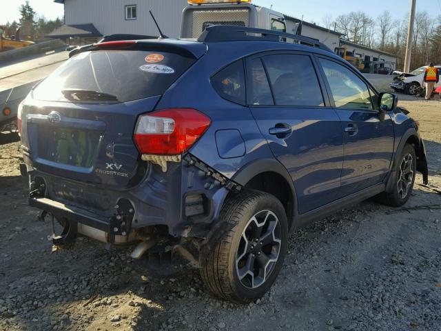 JF2GPAVC5D2856635 - 2013 SUBARU XV CROSSTR BLUE photo 4