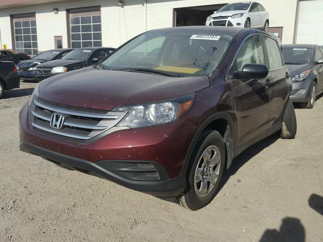 5J6RM4H36EL102338 - 2014 HONDA CR-V LX MAROON photo 2