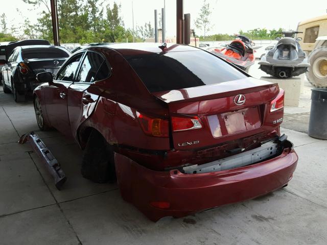 JTHBF5C27A5126067 - 2010 LEXUS IS 250 RED photo 3