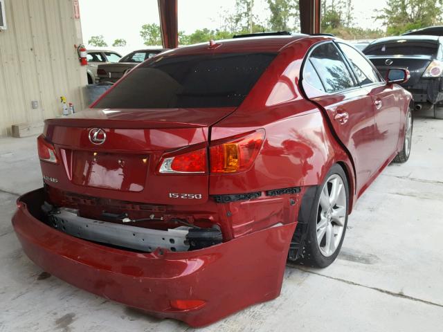 JTHBF5C27A5126067 - 2010 LEXUS IS 250 RED photo 4