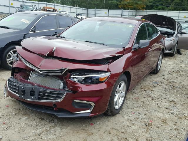 1G1ZB5ST1GF298144 - 2016 CHEVROLET MALIBU LS Tünd qırmızı foto 2