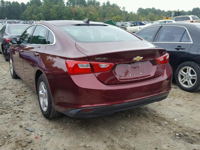 1G1ZB5ST1GF298144 - 2016 CHEVROLET MALIBU LS Tünd qırmızı foto 3