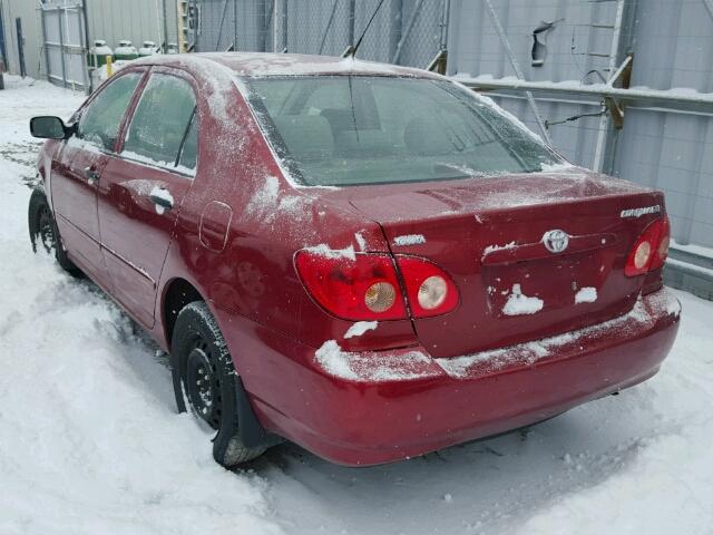 2T1BR32E66C591684 - 2006 TOYOTA COROLLA CE MAROON photo 3