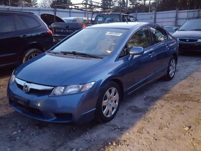 2HGFA165X9H365330 - 2009 HONDA CIVIC LX BLUE photo 2