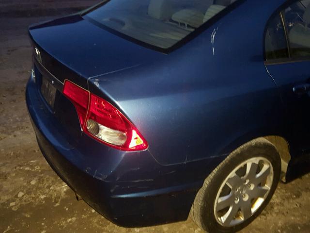 2HGFA165X9H365330 - 2009 HONDA CIVIC LX BLUE photo 9