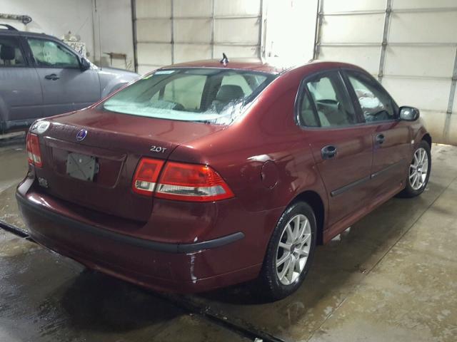 YS3FD49Y141034035 - 2004 SAAB 9-3 ARC MAROON photo 4