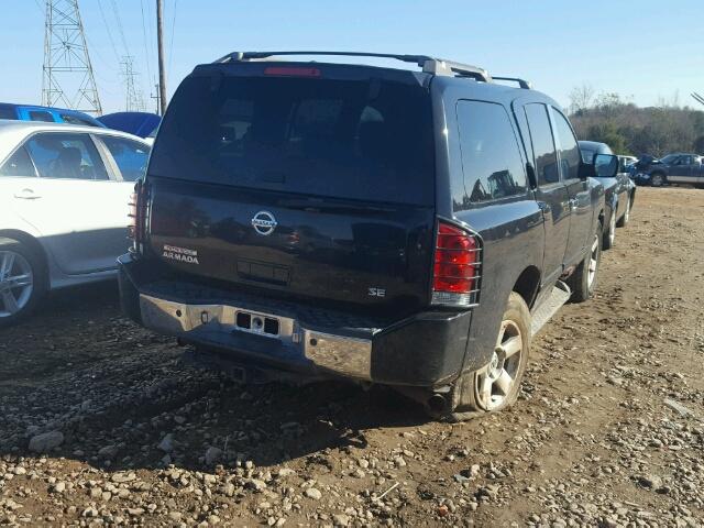 5N1AA08B54N703377 - 2004 NISSAN ARMADA SE BLACK photo 4