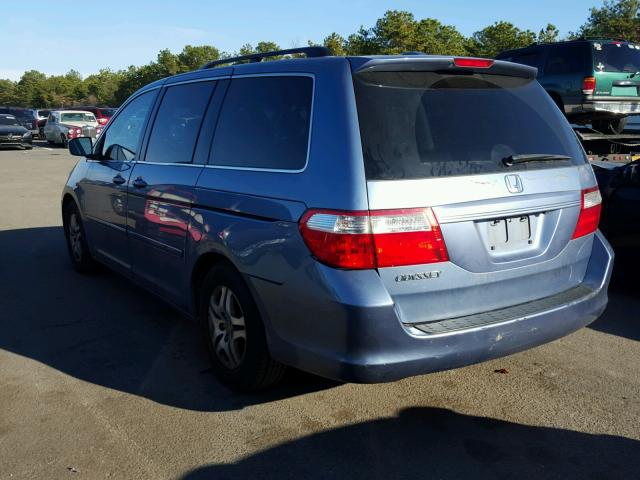5FNRL38716B016980 - 2006 HONDA ODYSSEY EX BLUE photo 3