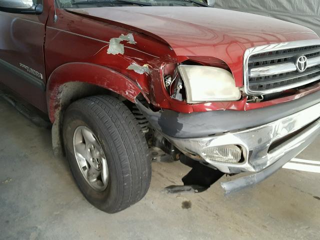 5TBRT34131S183887 - 2001 TOYOTA TUNDRA ACC BURGUNDY photo 9