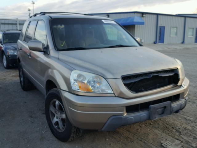 2HKYF18454H535669 - 2004 HONDA PILOT EX BEIGE photo 1