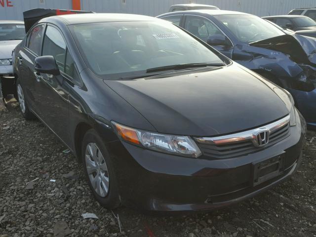 19XFB2F52CE094218 - 2012 HONDA CIVIC LX BLACK photo 1