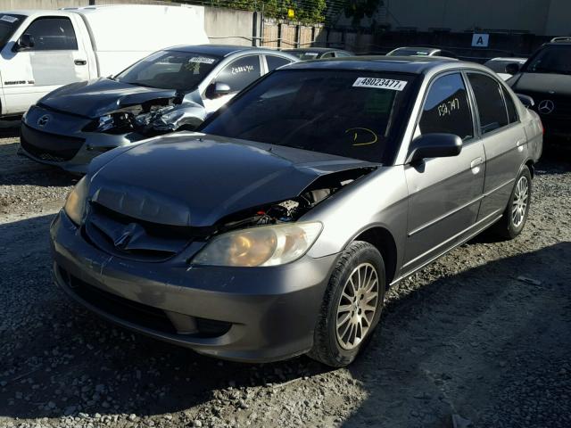 2HGES26795H601749 - 2005 HONDA CIVIC EX GRAY photo 2