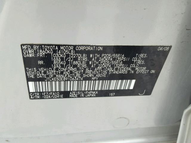 JTLKE50E891063474 - 2009 TOYOTA SCION XB Gümüş foto 10