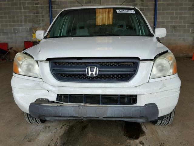 2HKYF18423H575657 - 2003 HONDA PILOT EX WHITE photo 9