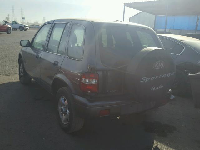 KNDJA723015703040 - 2001 KIA SPORTAGE GRAY photo 3