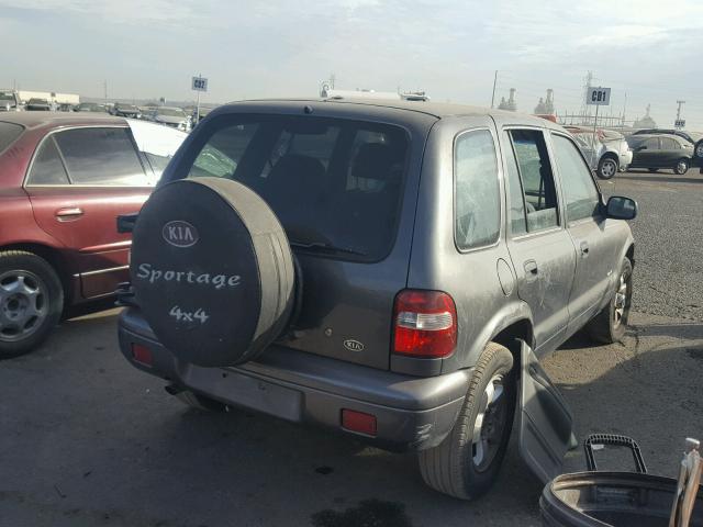 KNDJA723015703040 - 2001 KIA SPORTAGE GRAY photo 4