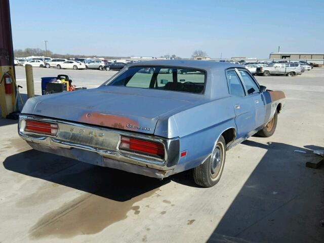 2W54H124969 - 1972 FORD FAIRLANE BLUE photo 4