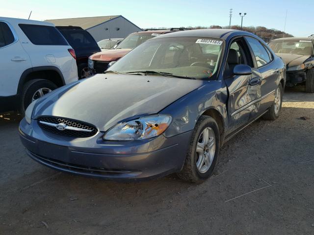 1FAFP56S6YA168233 - 2000 FORD TAURUS SEL BLUE photo 2