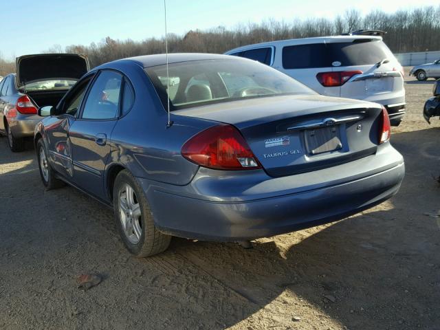 1FAFP56S6YA168233 - 2000 FORD TAURUS SEL BLUE photo 3