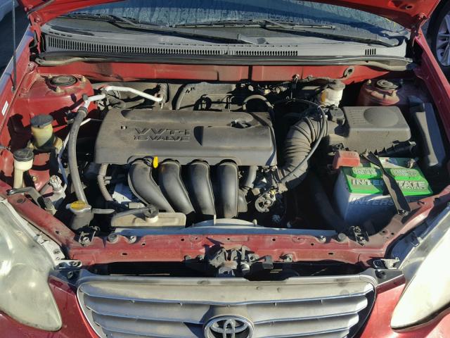 1NXBR32E44Z271386 - 2004 TOYOTA COROLLA CE RED photo 7