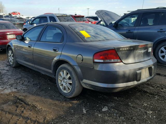 1C3EL56R84N238952 - 2004 CHRYSLER SEBRING LX GRAY photo 3