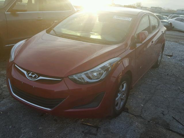 KMHDH4AE4FU248423 - 2015 HYUNDAI ELANTRA SE RED photo 2