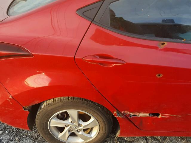 KMHDH4AE4FU248423 - 2015 HYUNDAI ELANTRA SE RED photo 9