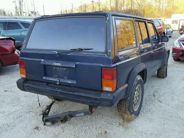 1J4FJ28S2SL645298 - 1995 JEEP CHEROKEE S BLUE photo 4