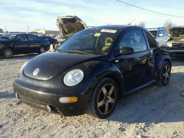 3VWED21C72M445718 - 2002 VOLKSWAGEN NEW BEETLE BLACK photo 2