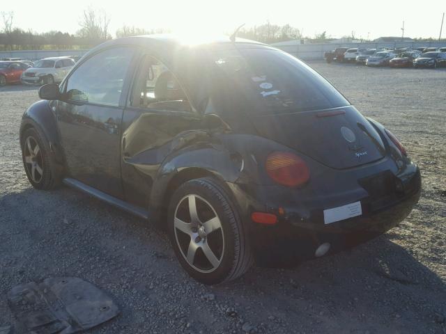 3VWED21C72M445718 - 2002 VOLKSWAGEN NEW BEETLE BLACK photo 3