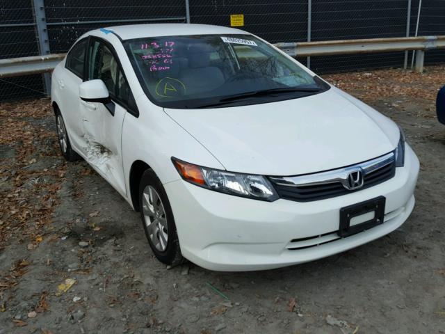 19XFB2F5XCE058552 - 2012 HONDA CIVIC LX WHITE photo 1