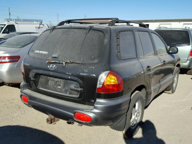 KM8SC83D31U107191 - 2001 HYUNDAI SANTA FE G GRAY photo 4