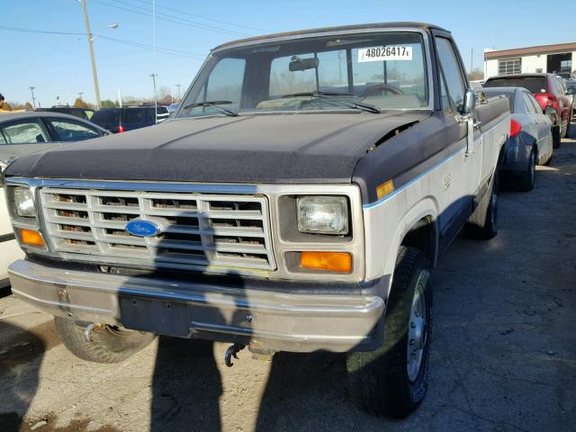 2FTHF2618FCA25002 - 1985 FORD F250 TWO TONE photo 2