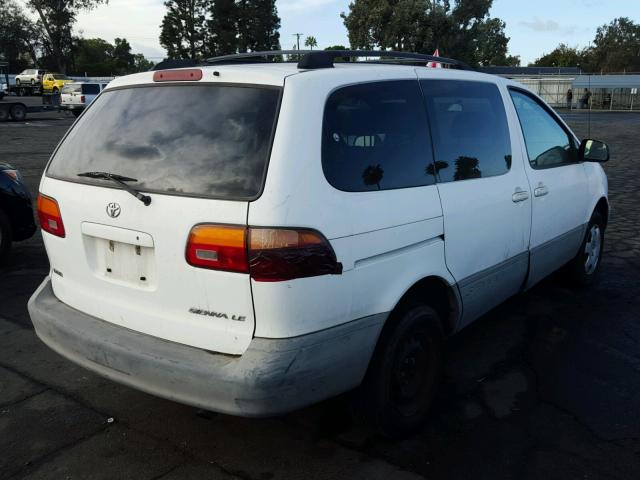 4T3ZF13C8YU186525 - 2000 TOYOTA SIENNA LE WHITE photo 4