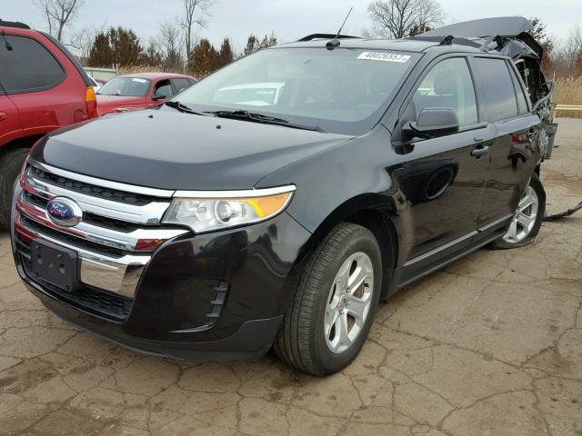 2FMDK3G96EBB53534 - 2014 FORD EDGE SE BLACK photo 2