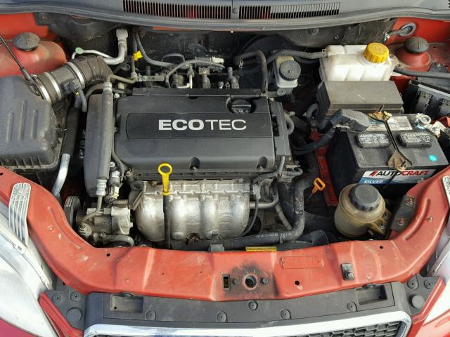 KL1TD66E89B302331 - 2009 CHEVROLET AVEO LS RED photo 7