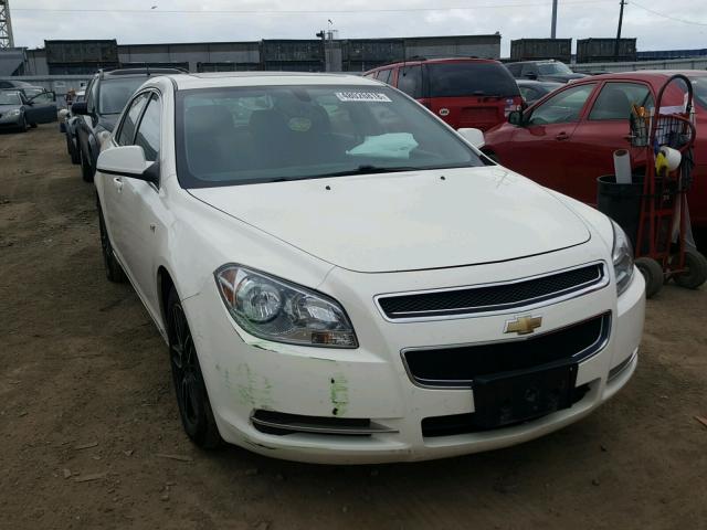 1G1ZH57B484265411 - 2008 CHEVROLET MALIBU 1LT WHITE photo 1