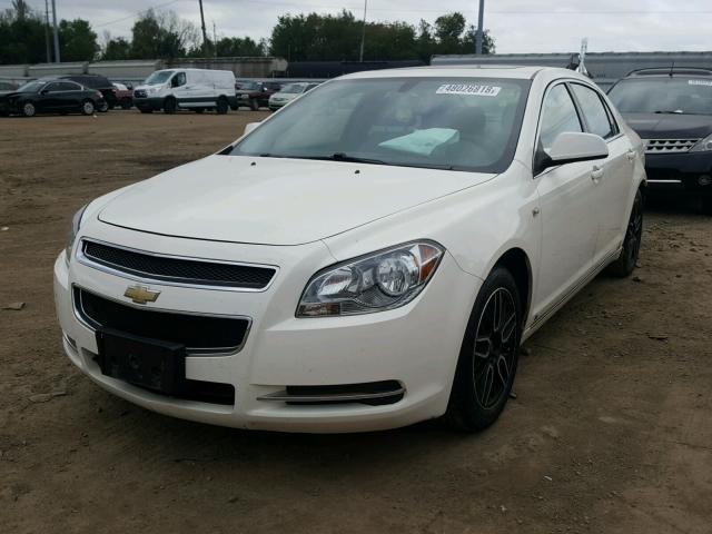 1G1ZH57B484265411 - 2008 CHEVROLET MALIBU 1LT WHITE photo 2
