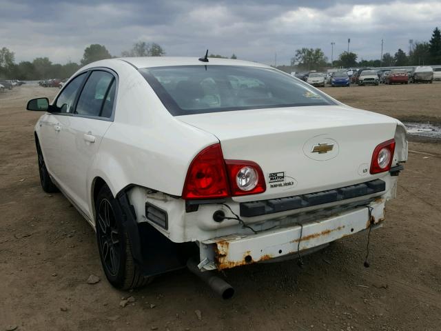 1G1ZH57B484265411 - 2008 CHEVROLET MALIBU 1LT WHITE photo 3