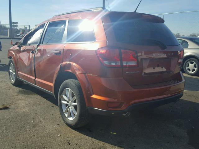 3C4PDCBG6ET105246 - 2014 DODGE JOURNEY SX ORANGE photo 3