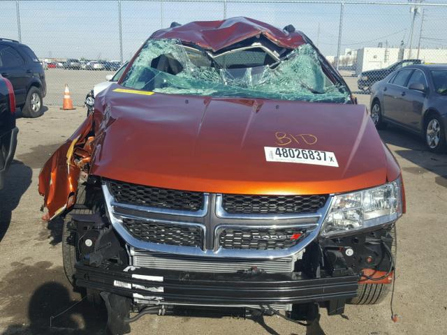 3C4PDCBG6ET105246 - 2014 DODGE JOURNEY SX ORANGE photo 9