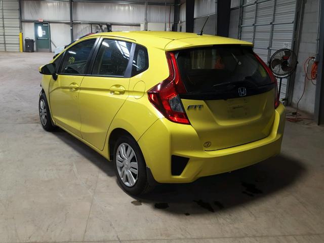 JHMGK5H57GX008196 - 2016 HONDA FIT LX YELLOW photo 3